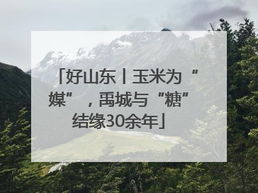 好山东丨玉米为“媒”，禹城与“糖”结缘30余年