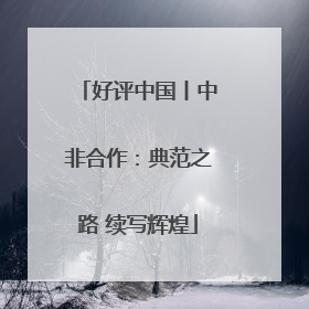 好评中国丨中非合作：典范之路 续写辉煌