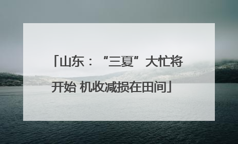 山东：“三夏”大忙将开始 机收减损在田间