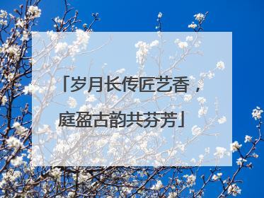 岁月长传匠艺香，庭盈古韵共芬芳