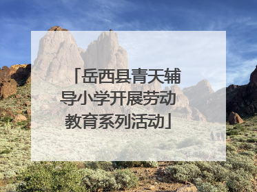 岳西县青天辅导小学开展劳动教育系列活动