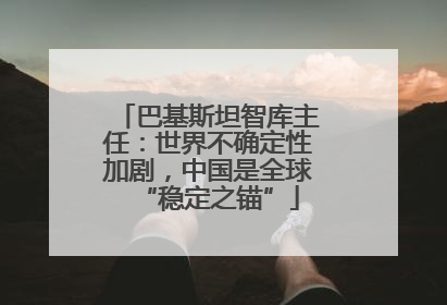 巴基斯坦智库主任：世界不确定性加剧，中国是全球“稳定之锚”