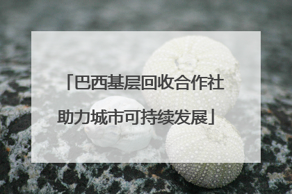巴西基层回收合作社助力城市可持续发展