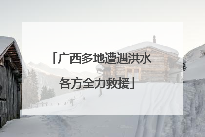 广西多地遭遇洪水 各方全力救援