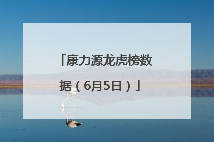 康力源龙虎榜数据（6月5日）