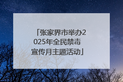 张家界市举办2025年全民禁毒宣传月主题活动