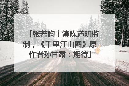 张若昀主演陈道明监制，《千里江山图》原作者孙甘露：期待