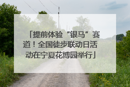 提前体验“银马”赛道！全国徒步联动日活动在宁夏花博园举行