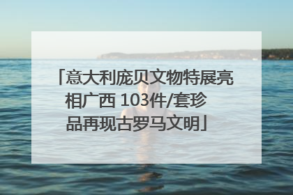 意大利庞贝文物特展亮相广西 103件/套珍品再现古罗马文明