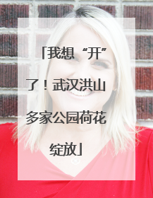我想“开”了！武汉洪山多家公园荷花绽放