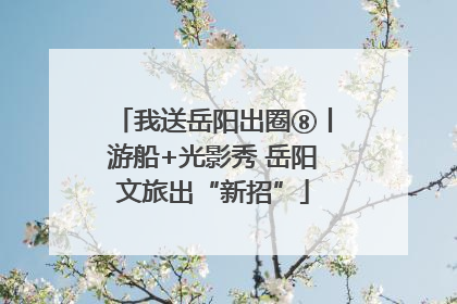 我送岳阳出圈⑧丨游船+光影秀 岳阳文旅出“新招”