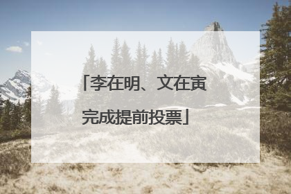 李在明、文在寅完成提前投票