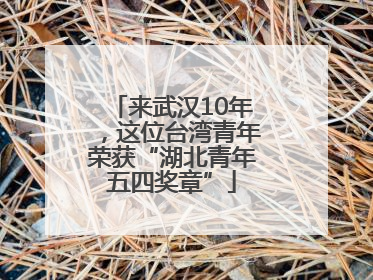 来武汉10年，这位台湾青年荣获“湖北青年五四奖章”