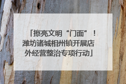 擦亮文明“门面”！潍坊诸城相州镇开展店外经营整治专项行动