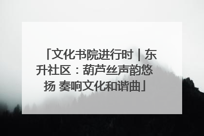 文化书院进行时｜东升社区：葫芦丝声韵悠扬 奏响文化和谐曲