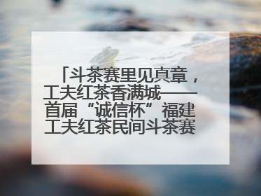 斗茶赛里见真章，工夫红茶香满城——首届“诚信杯”福建工夫红茶民间斗茶赛成功举办