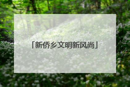 新侨乡文明新风尚