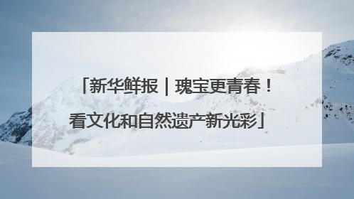 新华鲜报｜瑰宝更青春！看文化和自然遗产新光彩