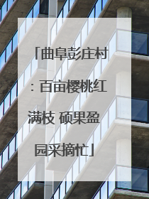 曲阜彭庄村：百亩樱桃红满枝 硕果盈园采摘忙
