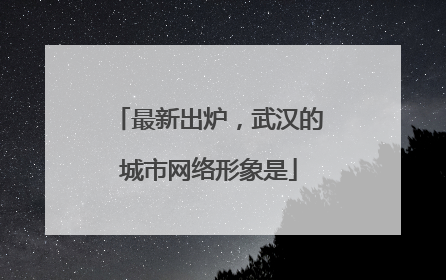 最新出炉，武汉的城市网络形象是