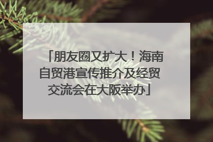 朋友圈又扩大！海南自贸港宣传推介及经贸交流会在大阪举办