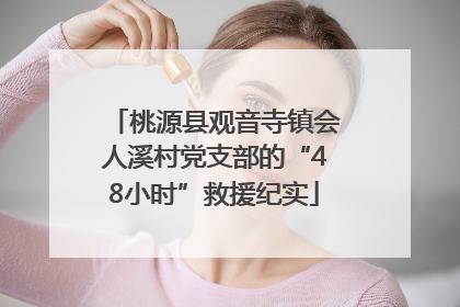 桃源县观音寺镇会人溪村党支部的“48小时”救援纪实