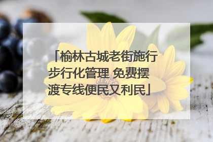 榆林古城老街施行步行化管理 免费摆渡专线便民又利民