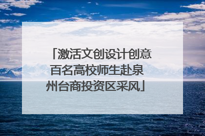 激活文创设计创意 百名高校师生赴泉州台商投资区采风