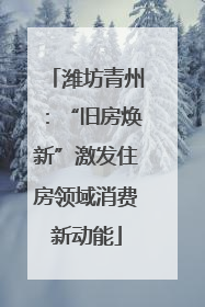 潍坊青州：“旧房焕新”激发住房领域消费新动能