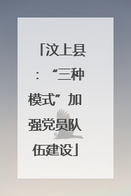 汶上县：“三种模式”加强党员队伍建设