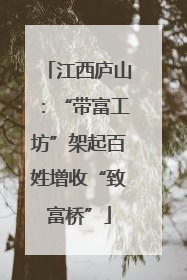 江西庐山：“带富工坊”架起百姓增收“致富桥”