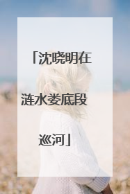 沈晓明在涟水娄底段巡河