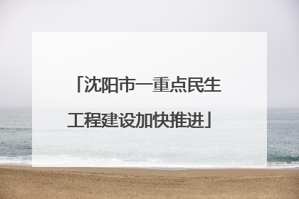 沈阳市一重点民生工程建设加快推进