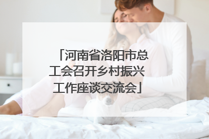 河南省洛阳市总工会召开乡村振兴工作座谈交流会