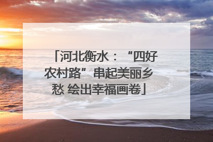 河北衡水：“四好农村路”串起美丽乡愁 绘出幸福画卷