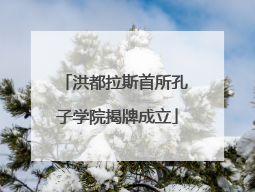 洪都拉斯首所孔子学院揭牌成立