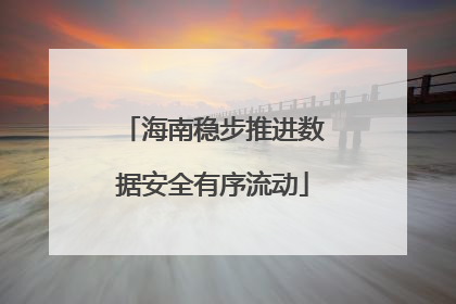 海南稳步推进数据安全有序流动