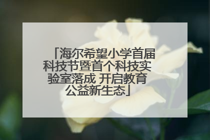 海尔希望小学首届科技节暨首个科技实验室落成 开启教育公益新生态