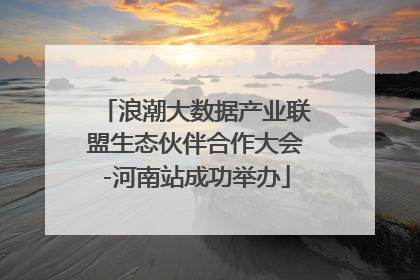 浪潮大数据产业联盟生态伙伴合作大会-河南站成功举办