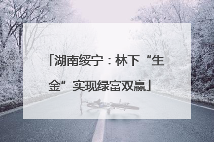 湖南绥宁：林下“生金”实现绿富双赢