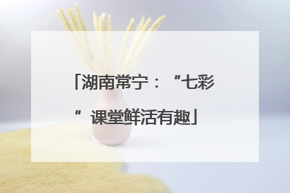 湖南常宁：“七彩”课堂鲜活有趣