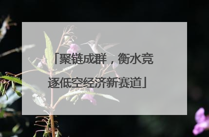 聚链成群，衡水竞逐低空经济新赛道