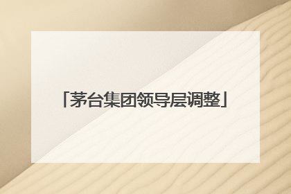 茅台集团领导层调整