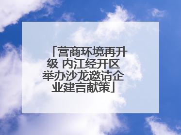 营商环境再升级 内江经开区举办沙龙邀请企业建言献策