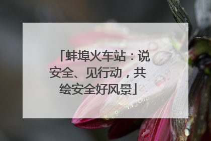 蚌埠火车站：说安全、见行动，共绘安全好风景