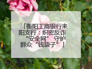 衡阳工商银行耒阳支行：织密反诈“安全网” 守护群众“钱袋子”
