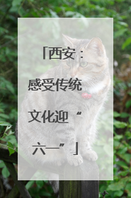 西安：感受传统文化迎“六一”