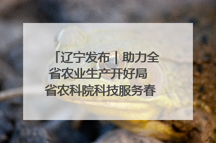 辽宁发布｜助力全省农业生产开好局 省农科院科技服务春耕备耕成效显著