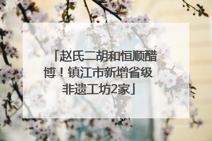 赵氏二胡和恒顺醋博！镇江市新增省级非遗工坊2家