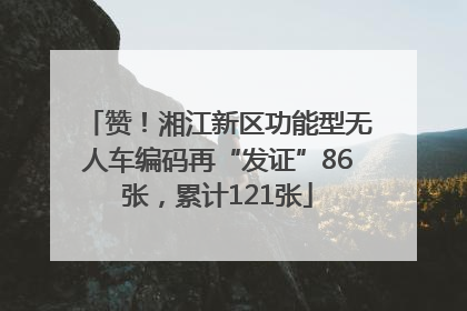 赞！湘江新区功能型无人车编码再“发证”86张，累计121张